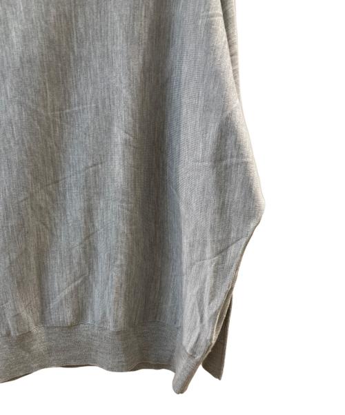 SOEJU（ソージュ）SOEJU (ソージュ) シルクコットンボートネックニットプルオーバー グレー サイズ:Mの古着・服飾アイテム