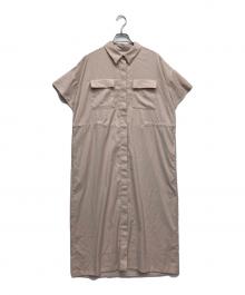 SOEJU（ソージュ）の古着「ロングシャツワンピース」｜ベージュ