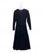 BLUE LABEL CRESTBRIDGEブルーレーベルクレストブリッジ）の古着「長袖ワンピース」｜ネイビー