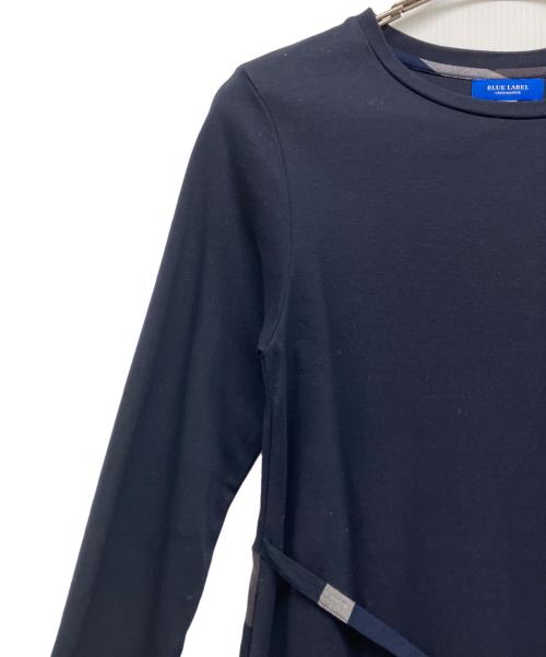BLUE LABEL CRESTBRIDGE（ブルーレーベルクレストブリッジ）BLUE LABEL CRESTBRIDGE (ブルーレーベルクレストブリッジ) 長袖ワンピース ネイビー サイズ:36の古着・服飾アイテム