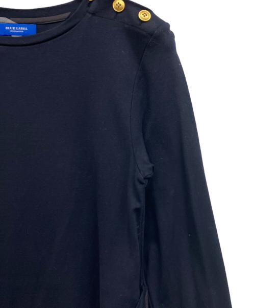 BLUE LABEL CRESTBRIDGE（ブルーレーベルクレストブリッジ）BLUE LABEL CRESTBRIDGE (ブルーレーベルクレストブリッジ) 長袖ワンピース ネイビー サイズ:36の古着・服飾アイテム