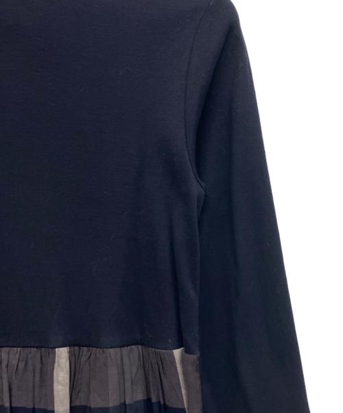 BLUE LABEL CRESTBRIDGE（ブルーレーベルクレストブリッジ）BLUE LABEL CRESTBRIDGE (ブルーレーベルクレストブリッジ) 長袖ワンピース ネイビー サイズ:36の古着・服飾アイテム