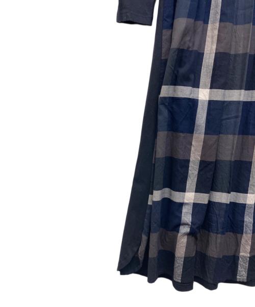 BLUE LABEL CRESTBRIDGE（ブルーレーベルクレストブリッジ）BLUE LABEL CRESTBRIDGE (ブルーレーベルクレストブリッジ) 長袖ワンピース ネイビー サイズ:36の古着・服飾アイテム