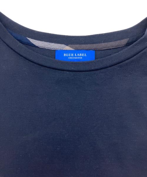 BLUE LABEL CRESTBRIDGE（ブルーレーベルクレストブリッジ）BLUE LABEL CRESTBRIDGE (ブルーレーベルクレストブリッジ) 長袖ワンピース ネイビー サイズ:36の古着・服飾アイテム