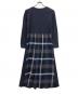BLUE LABEL CRESTBRIDGE (ブルーレーベルクレストブリッジ) 長袖ワンピース ネイビー サイズ:36：10000円