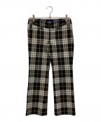 BURBERRY BLUE LABELバーバリーロンドンブルーレーベル）の古着「ウール チェックパンツ」｜ブラック