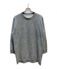 MM6 Maison Margiela（エムエムシックスメゾンマルジェラ）の古着「騙し絵ロングスウェット」｜グレー