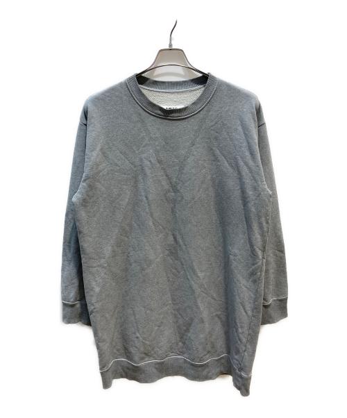 MM6 Maison Margiela（エムエムシックスメゾンマルジェラ）MM6 Maison Margiela (エムエムシックスメゾンマルジェラ) 騙し絵ロングスウェット グレー サイズ:Sの古着・服飾アイテム