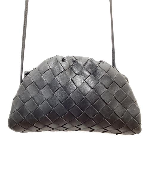 BOTTEGA VENETA（ボッテガベネタ）BOTTEGA VENETA (ボッテガベネタ) がま口ショルダーバッグ ブラックの古着・服飾アイテム