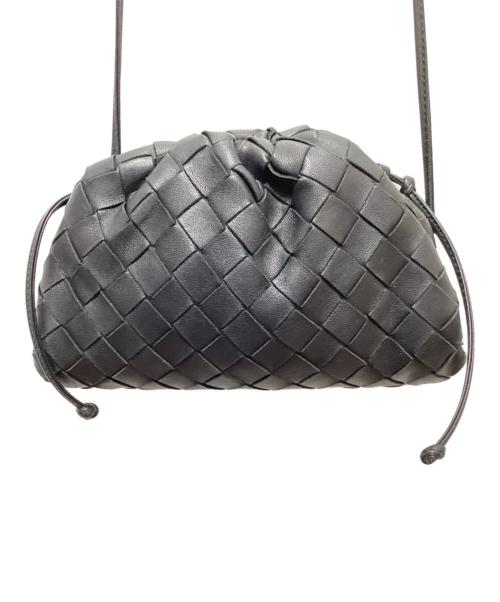 BOTTEGA VENETA（ボッテガベネタ）BOTTEGA VENETA (ボッテガベネタ) がま口ショルダーバッグ ブラックの古着・服飾アイテム