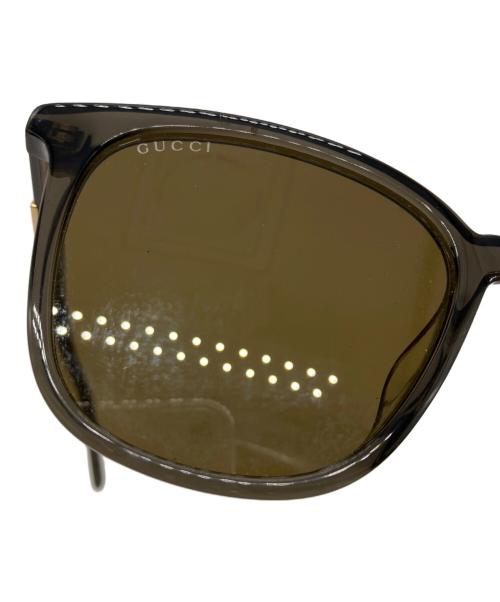 GUCCI（グッチ）GUCCI (グッチ) スクエアサングラス グレー サイズ:55□18-145の古着・服飾アイテム