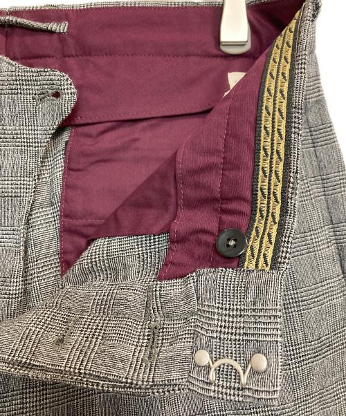 INCOTEX（インコテックス）INCOTEX (インコテックス) テーパードフィットチェックパンツ グレー サイズ:48の古着・服飾アイテム