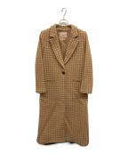 TWIN-SETツインセット）の古着「千鳥柄コート」｜ブラウン