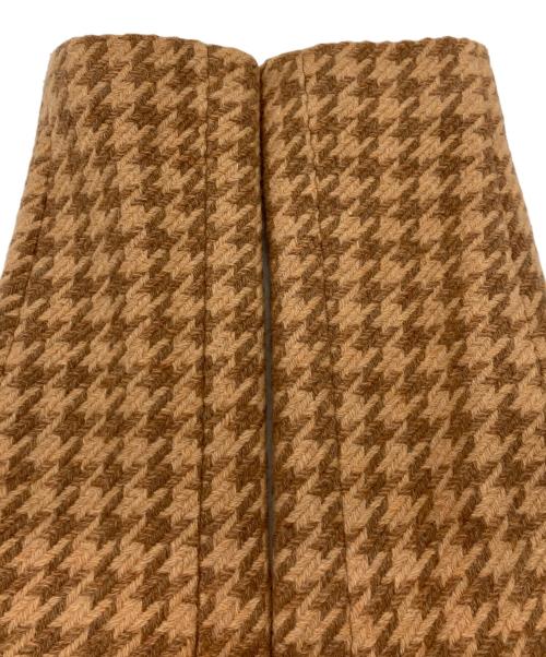 TWIN-SET（ツインセット）TWIN-SET (ツインセット) 千鳥柄コート ブラウン サイズ:42の古着・服飾アイテム