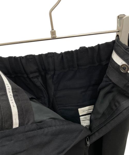 MARKAWARE（マーカウェア）MARKAWARE (マーカウェア) ペグトップテーパードスラックス ブラック サイズ:1の古着・服飾アイテム