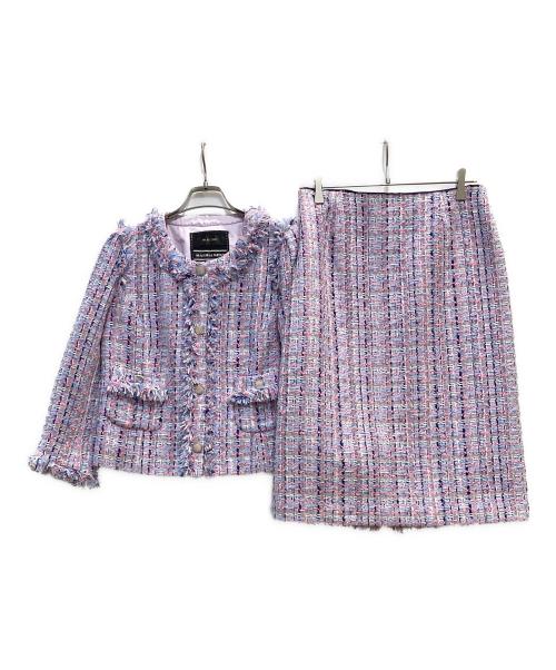 TO BE CHIC（トゥービーシック）TO BE CHIC (トゥービーシック) MALHIA KENT ツイードセットアップ ピンク サイズ:42／44の古着・服飾アイテム