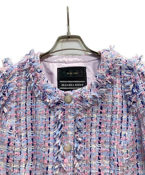TO BE CHIC（トゥービーシック）TO BE CHIC (トゥービーシック) MALHIA KENT ツイードセットアップ ピンク サイズ:42／44の古着・服飾アイテム