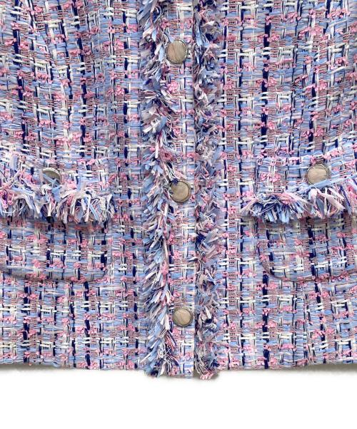 TO BE CHIC（トゥービーシック）TO BE CHIC (トゥービーシック) MALHIA KENT ツイードセットアップ ピンク サイズ:42／44の古着・服飾アイテム