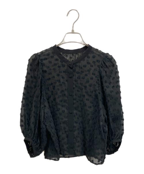 IENA（イエナ）IENA (イエナ) Mi * Trefle シアーギャザーブラウス ブラック サイズ:freeの古着・服飾アイテム