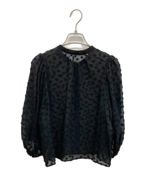 IENA（イエナ）IENA (イエナ) Mi * Trefle シアーギャザーブラウス ブラック サイズ:freeの古着・服飾アイテム
