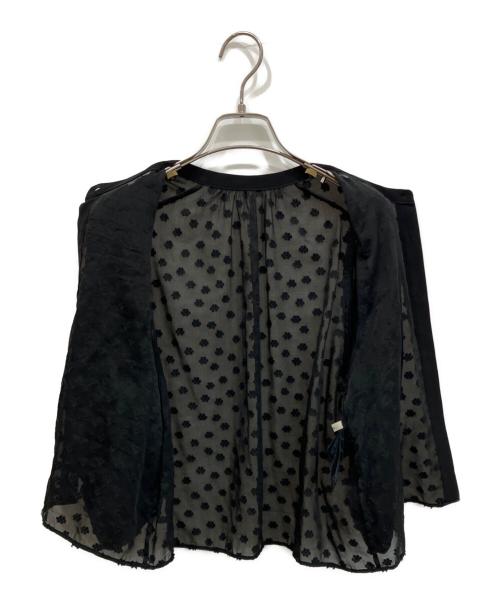 IENA（イエナ）IENA (イエナ) Mi * Trefle シアーギャザーブラウス ブラック サイズ:freeの古着・服飾アイテム