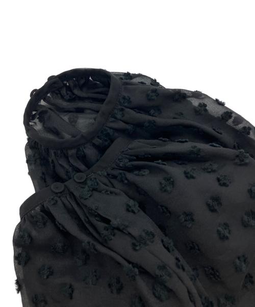 IENA（イエナ）IENA (イエナ) Mi * Trefle シアーギャザーブラウス ブラック サイズ:freeの古着・服飾アイテム