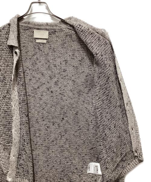 YOKE（ヨーク）YOKE (ヨーク) MESH KNITTED BUTTONED CARDIGAN グレー サイズ:3の古着・服飾アイテム