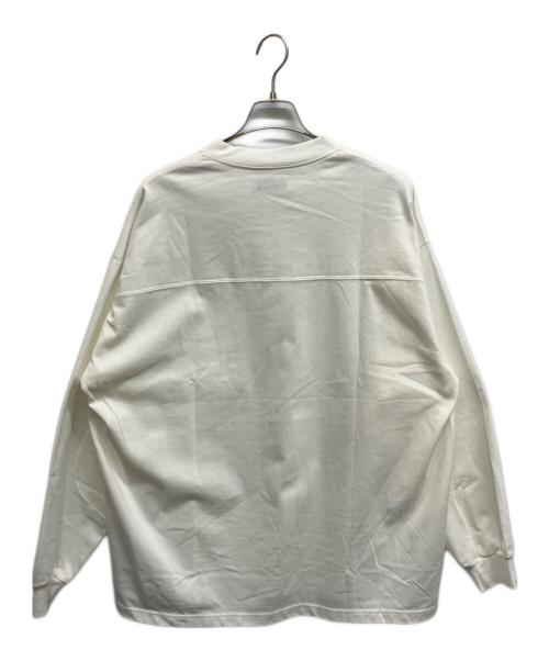 MARKA（マーカ）MARKA (マーカ) FOOT BALL TEE L/S SUVINGIZA天竺 ホワイト サイズ:3の古着・服飾アイテム