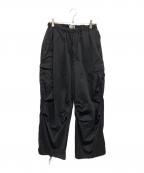MARKAマーカ）の古着「RECYCLE NYLON RIP STOP COCOON WIDE EASY PANTS」｜ブラック