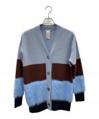 Sov.ソブ）の古着「ウール + シャギーモールデザインカーディガン」｜ブルー