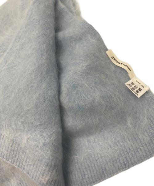 ASAUCE MELER（アソースメレ）ASAUCE MELER (アソースメレ) カシミヤファーニットストール ブルー サイズ:下記参照の古着・服飾アイテム