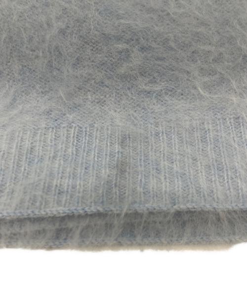 ASAUCE MELER（アソースメレ）ASAUCE MELER (アソースメレ) カシミヤファーニットストール ブルー サイズ:下記参照の古着・服飾アイテム