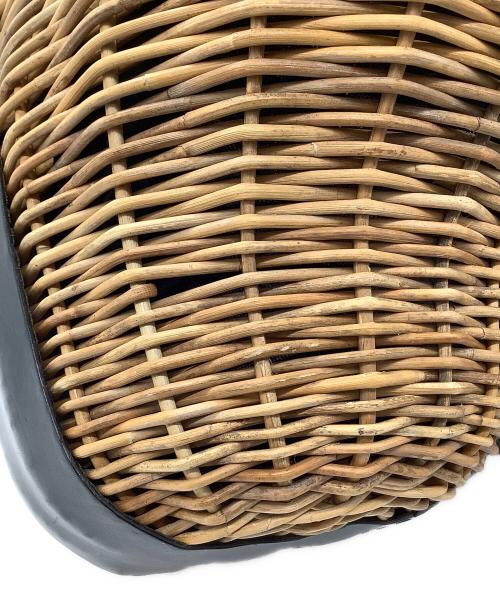 ebagos（エバゴス）ebagos (エバゴス) カゴバッグ ベージュ×ブラックの古着・服飾アイテム