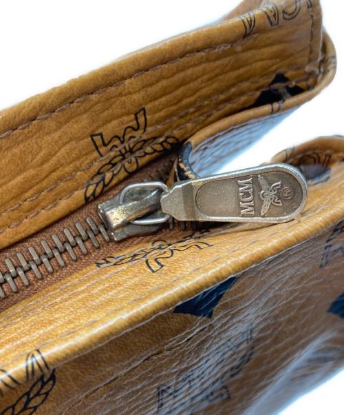 MCM（エムシーエム）MCM (エムシーエム) ロゴグラムレザートートバッグ ブラウンの古着・服飾アイテム