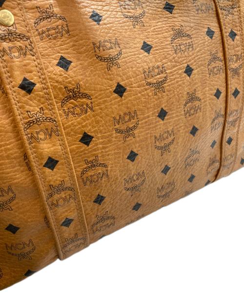 MCM（エムシーエム）MCM (エムシーエム) ロゴグラムレザートートバッグ ブラウンの古着・服飾アイテム