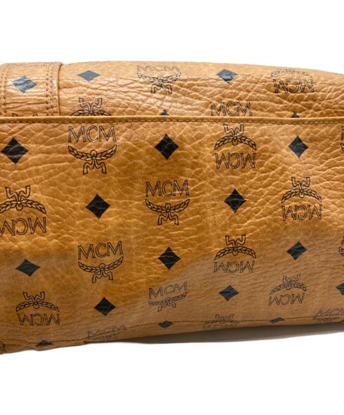 MCM（エムシーエム）MCM (エムシーエム) ロゴグラムレザートートバッグ ブラウンの古着・服飾アイテム