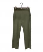 Little suzieリトルスージー）の古着「Stretch Wool Straight Fit Slit Trousers」｜グリーン