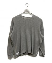 WTAPS（ダブルタップス）の古着「ワッフルロングスリーブカットソー」｜グレー