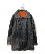 POLIZIAポリジア）の古着「ポリスマンレザージャケット」｜ブラック