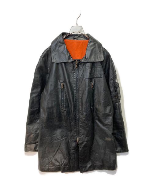 POLIZIA（ポリジア）POLIZIA (ポリジア) ポリスマンレザージャケット ブラック サイズ:表記無しの古着・服飾アイテム