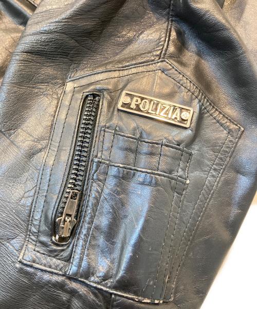 POLIZIA（ポリジア）POLIZIA (ポリジア) ポリスマンレザージャケット ブラック サイズ:表記無しの古着・服飾アイテム