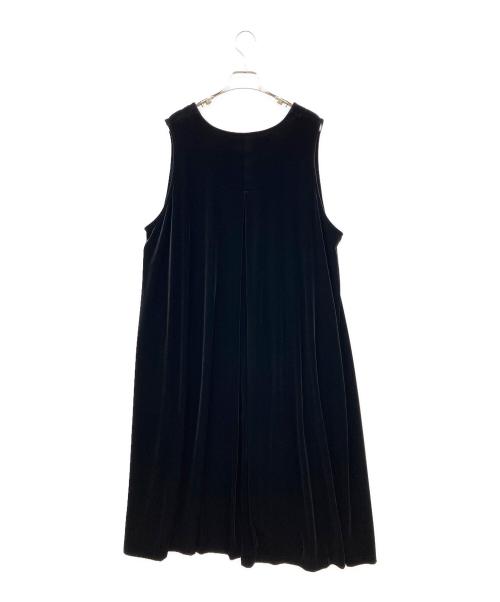 foufou（フーフー ザドレス）foufou (フーフー ザドレス) ノースリーブベロアワンピース ブラックの古着・服飾アイテム