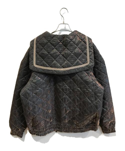 hazama（ハザマ）hazama (ハザマ) 夜空に駆ける透明彩度のキルティングセーラージャケット ブルー サイズ:Mの古着・服飾アイテム