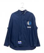WIND AND SEA×NBAウィンダンシー×エヌビーエー）の古着「ボタンダウンシャツ」｜ネイビー