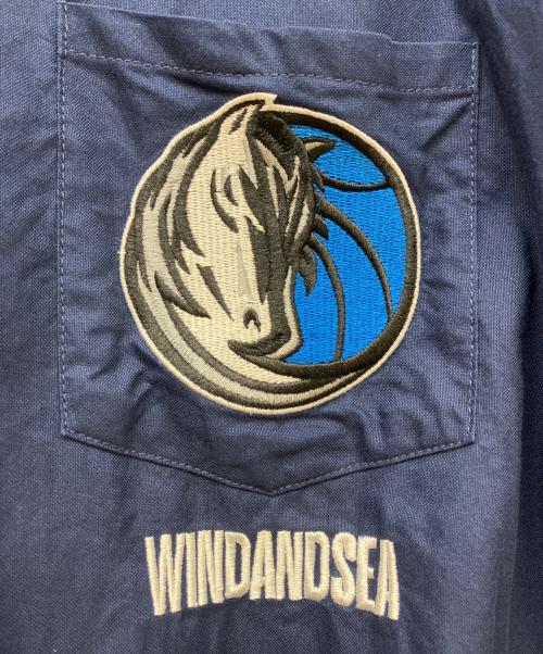 WIND AND SEA（ウィンダンシー）WIND AND SEA (ウィンダンシー) NBA (エヌビーエー) ボタンダウンシャツ ネイビー サイズ:Mの古着・服飾アイテム
