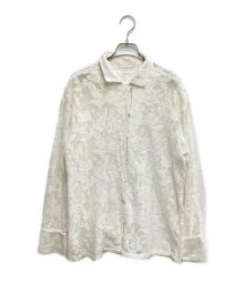 CASA FLINE（カーサフライン）の古着「OPEN COLLAR RACE SHIRT」｜アイボリー