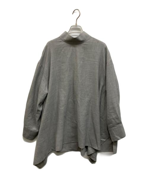 LE PHIL（ル フィル）LE PHIL (ル フィル) ドライウールスタンドブラウス グレー サイズ:Freeの古着・服飾アイテム