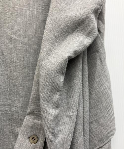 LE PHIL（ル フィル）LE PHIL (ル フィル) ドライウールスタンドブラウス グレー サイズ:Freeの古着・服飾アイテム