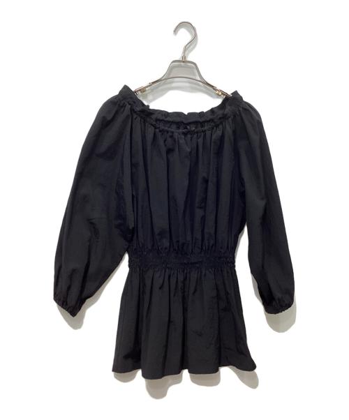 COLUMN（コラム）COLUMN (コラム) ギャザーブラウス ブラック サイズ:36 未使用品の古着・服飾アイテム