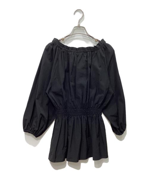 COLUMN（コラム）COLUMN (コラム) ギャザーブラウス ブラック サイズ:36 未使用品の古着・服飾アイテム
